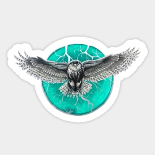 Snowy Owl Flying Sticker